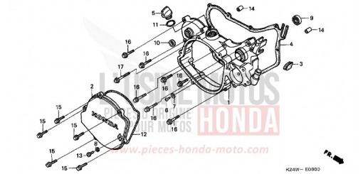 RIGHT CRANKCASE COVER CR125RX de 1999